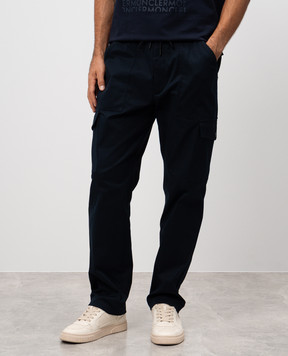 Moncler Синие брюки карго с логотипом. J20912A0002057314