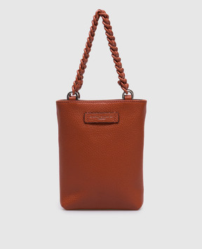 Gianni Chiarini Оранжевая кожаная сумка Camilla с логотипом BS9590COMMGRN