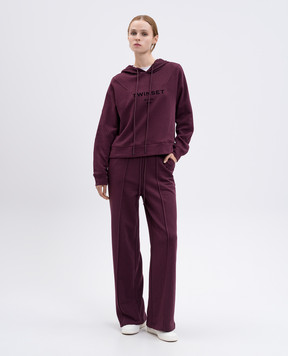 Twinset Бордовий спортивний костюм з логотипом 252TP2681