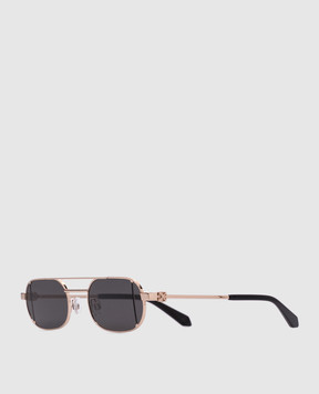 Off-White Золотисті сонцезахисні окуляри Lynn з емблемою логотипа OERI14HS25MET001
