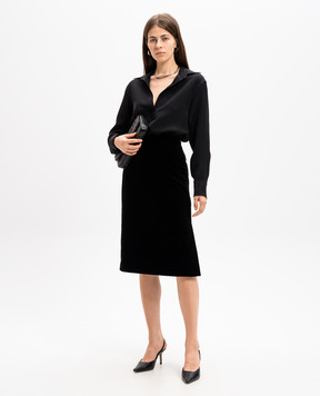 Max Mara Чорна окасамитова спідниця CAPO CAPO