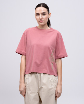 Woolrich Рожева футболка з принтом CFWWTE0105FRUT3855