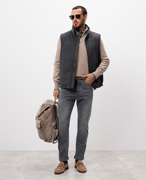 Brunello Cucinelli Коричневый джемпер из кашемира M2200124