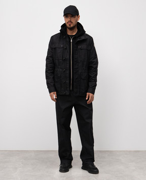 Moncler Черная спортивная куртка с логотипом K10918G0004489AWU