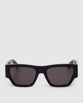 Alexander McQueen Чорні сонцезахисні окуляри Angled з логотипом 744510J0749