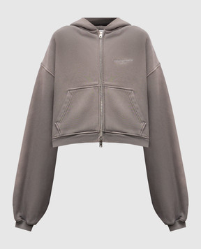 Alexander Wang Сіра спортивна куртка з вишивкою логотипа 1CC3251057