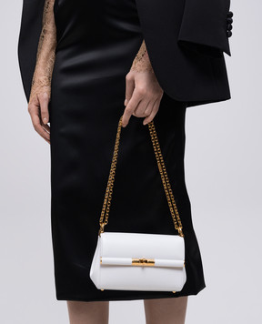 Dolce&Gabbana Белая кожаная сумка кросс-боди Marlene BB7766A3G19