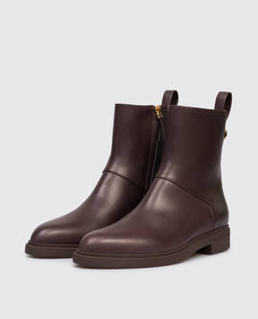 Loro Piana Коричневі шкіряні черевики Kilda FAP8441
