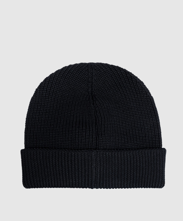 Moncler Черная шапка с шерстью с логотипом J20933B00045M1121 изображение 3