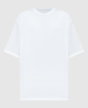 Juun.j Біла футболка з вишивкою логотипа JC4442P531