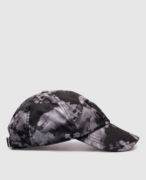 Off-White Черная кепка с принтом в стиле фрески OMLA049S25FAB008