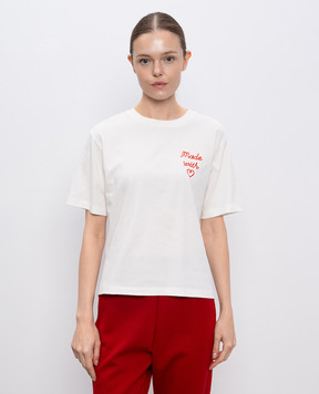 Max Mara Weekend Біла футболка ACLINE з вишивкою ACLINE