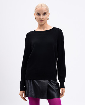 Twinset Чорний джемпер з візерунком логотипа 252TF3032