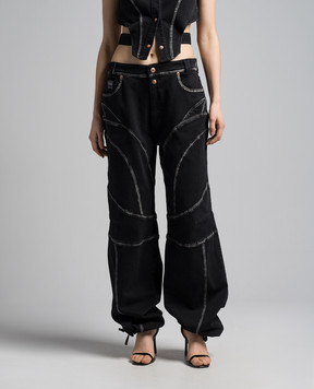 Versace Jeans Couture Черные джинсы с акцентными швами 76HAB520DW060D24