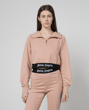 Palm Angels Розовые укороченные худи с логотипом PWBB062S24FLE001