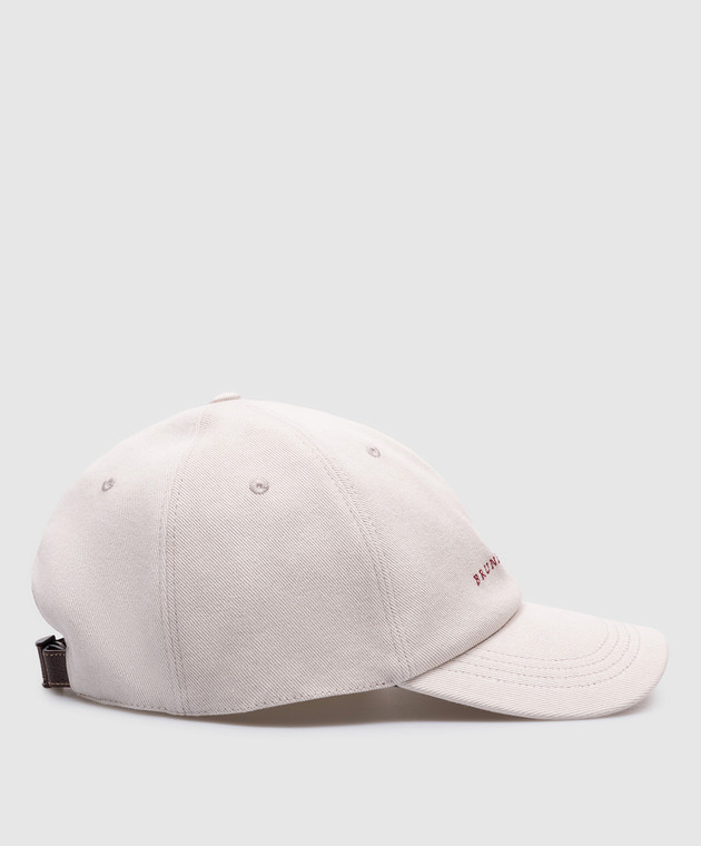 Brunello Cucinelli Серая кепка с вышивкой эмблемы M277P9850 изображение 3