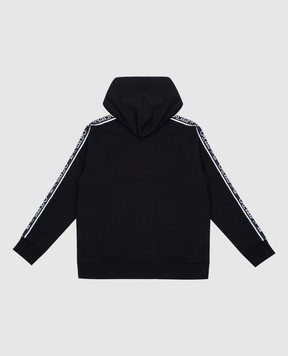 Off-White Детские черные худи с логотипом OBBB00BF24FLE001