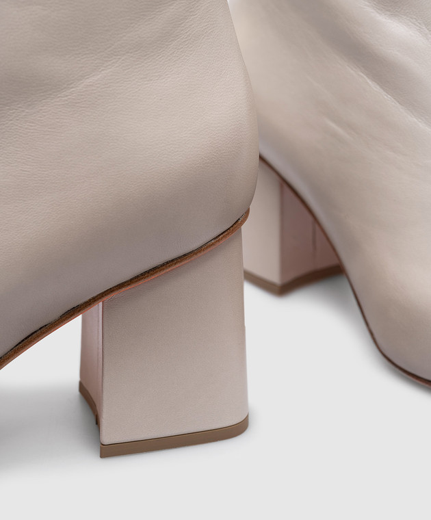 Santoni Сірі шкіряні ботильйони WTCS71141SX1NZZF зображення 5