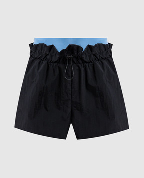 Off-White Черные шорты двойной конструкции с логотипом OWVH02DS25JER001