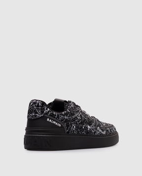 Balmain Чорні замшеві кросівки B-Court Skate EM0VI372LSVG