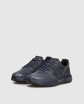 Premiata Синие кожаные кроссовки MICK с винтажным эффектом MICKNERO