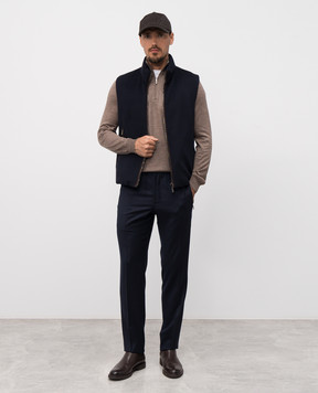 Bertolo Cashmere Коричневий джемпер із шовку та вовни 901615000048