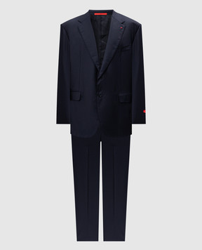 ISAIA Синий костюм из шерсти E24AFI9511264