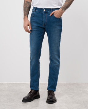 Cashmere&Whiskey Блакитні джинси з патчем логотипа CORATO781
