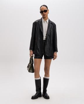Max Mara Weekend Чорний шкіряний жакет MARAT MARAT
