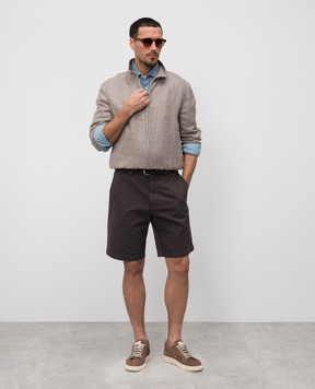 Brunello Cucinelli Бежевая футболка прямого кроя M0B131308