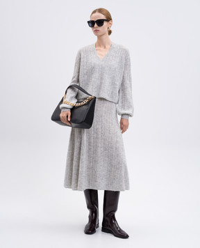Twinset Сіра спідниця міді з вовною 252TP3262