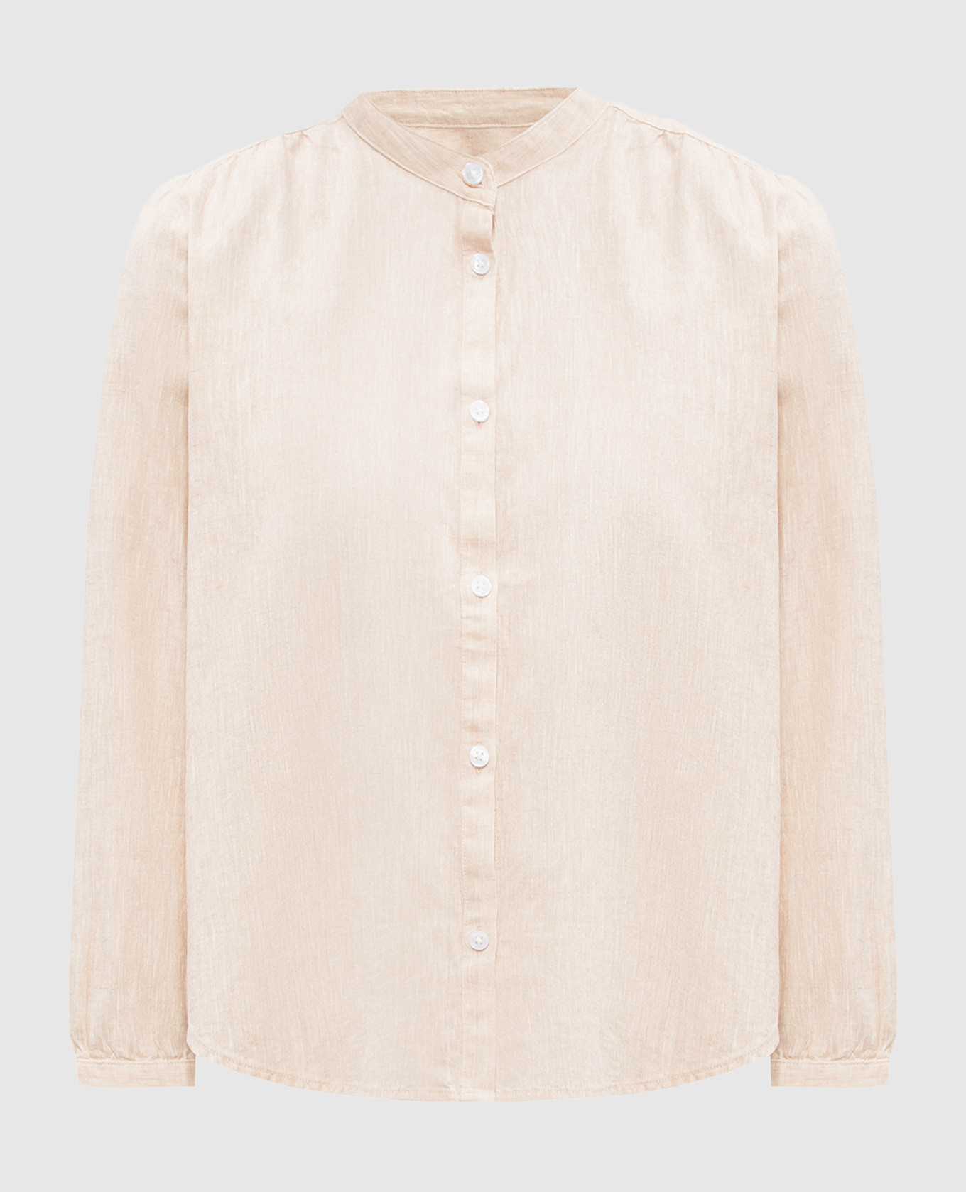 Beige blouse with linen