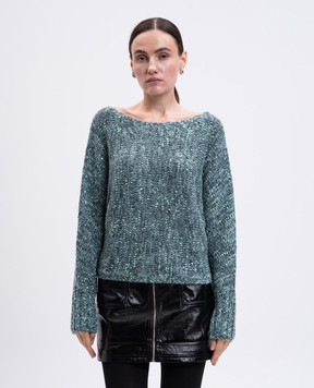 Twinset Зелений светр з логотипом 252AP3220