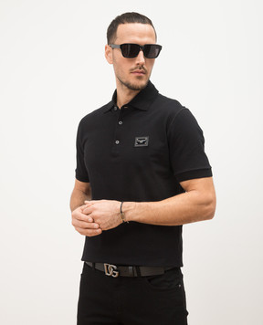 Dolce&Gabbana Черный кожаный ремень с металлическим логотипом DG BC4644AX622
