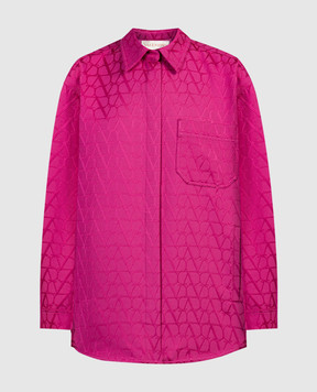 Valentino Рожева куртка Toile Iconographe в принт логотипа 4B3CI1008BV