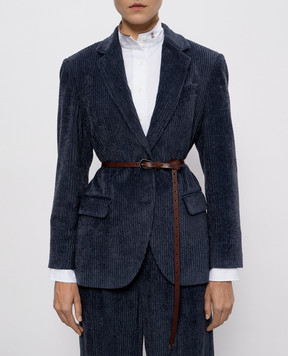 Brunello Cucinelli Коричневий шкіряний пояс M0VLXC128