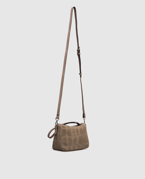 Gianni Chiarini Бежева замшева сумка крос-боді Nora BS10224CMCOCCO