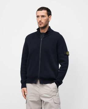 Stone Island Синий кардиган со съемным патчем логотипа K1S155100026S00D8
