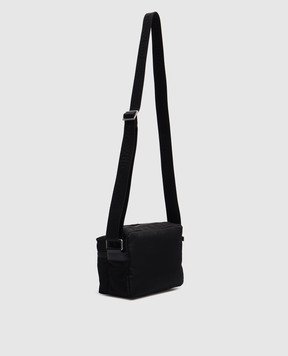 Off-White Чорна сумка з принтом логотипа OMNQ081C99FAB001