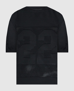AMIRI Чорна футболка з фактурним візерунком 22 AMKNTE1006