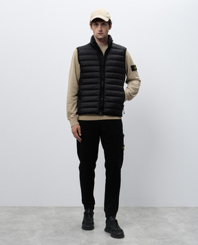 Stone Island Чорні штани джогери з патчем логотипа K1S156200011S0051