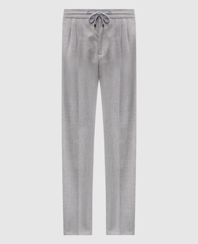 Brunello Cucinelli Серые брюки из шерсти ME226E1710