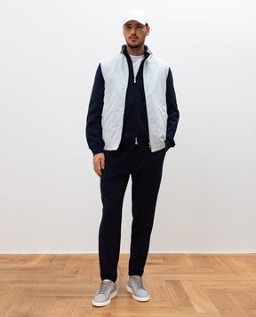 Brunello Cucinelli Синяя спортивная куртка MM8319089G