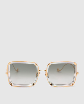 Anna-Karin Karlsson Золотые солнцезащитные очки WHITE MOON с золотом 24 карата S2014504