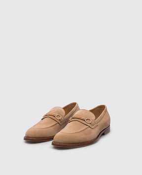 Brunello Cucinelli Бежевые замшевые лоферы MZUPEAU729