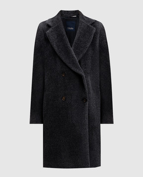 Max Mara Сіре двобортне пальто ROSETO з вовною альпаки ROSETO