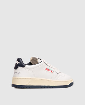 AUTRY Білі шкіряні кросівки MEDALIST Maison Kitsune з логотипом AULWMK01
