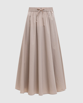 Herno Бежева спідниця міді з логотипом GN000007D12431SZ