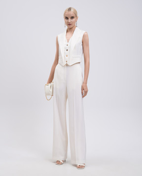 Alexander McQueen Бежевые брюки из шерсти 830017QJADK