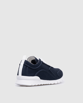 Kiton Сині кросівки з логотипом USSA117N01063